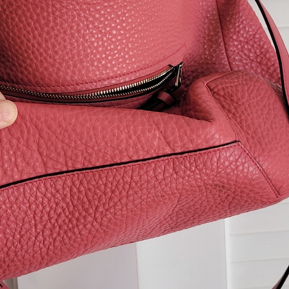 COACH Beecker Sullivan Pebvled Leather Bag Raspberry - Picture 5 of 8